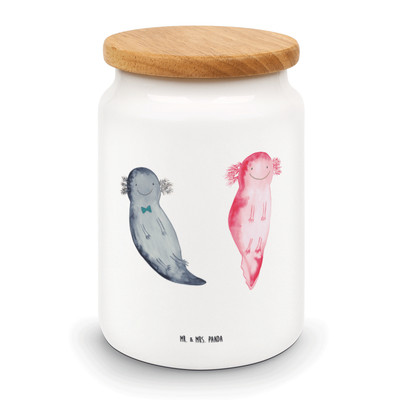 Vorratsdose Axolotl Axel+Lotte - Geschenk Aufbewahrungsdose Lurch große Liebe