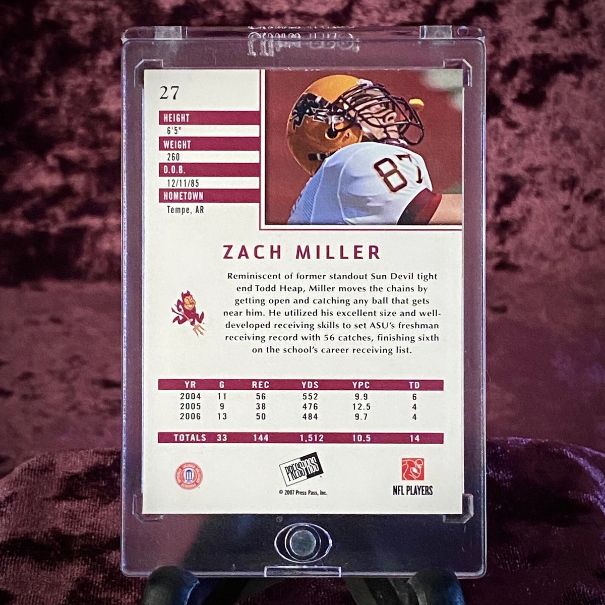 Zach Miller rookie jersey