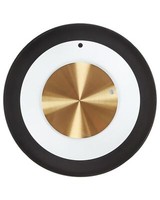 Wanduhr Schwarz / Weiß / Gold Batteriebetrieben Ohne Zahlen Rund ø 30 Cm Cluses