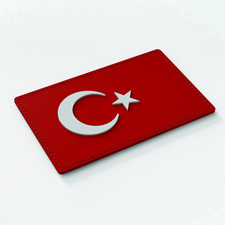 Patch Force - T&uuml;rkei Flagge Rubber Patch (farbig) 8 x 5 cm