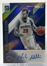 2019-20 Optic NICOLO MELLI RC Auto Holo Silver Signature Series SS-NML Pelicans