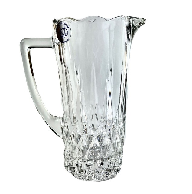 Vintage 24 Genuine Lead Crystal Crystal Pitcher by Blarney 6" Tall for