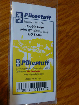 Pikestuff #541-1111 HO Doors -- Double Personnel