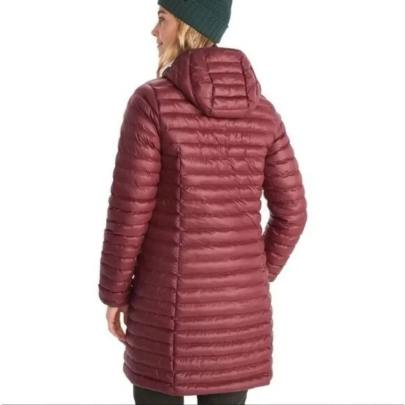 Chaqueta Larga Marmot Nueva Con Etiquetas Echo Sin Plumas Mujer’s Abrigo Capucha M SP 250$ - Imagen 3 de 4