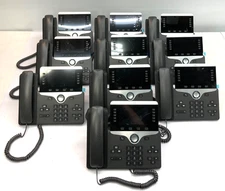 Lot of 10 Cisco CP-8841 VoIP IP Office Phones w/ Handsets & Stands