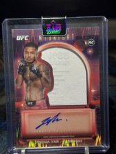 2025 Topps UFC Midnight Joshua Van Rookie Auto Laundry Tag Relic /75 Red SP 🔥