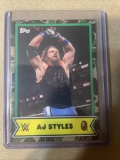 2025 Topps WWE x BAPE #12 AJ Styles Camo Base