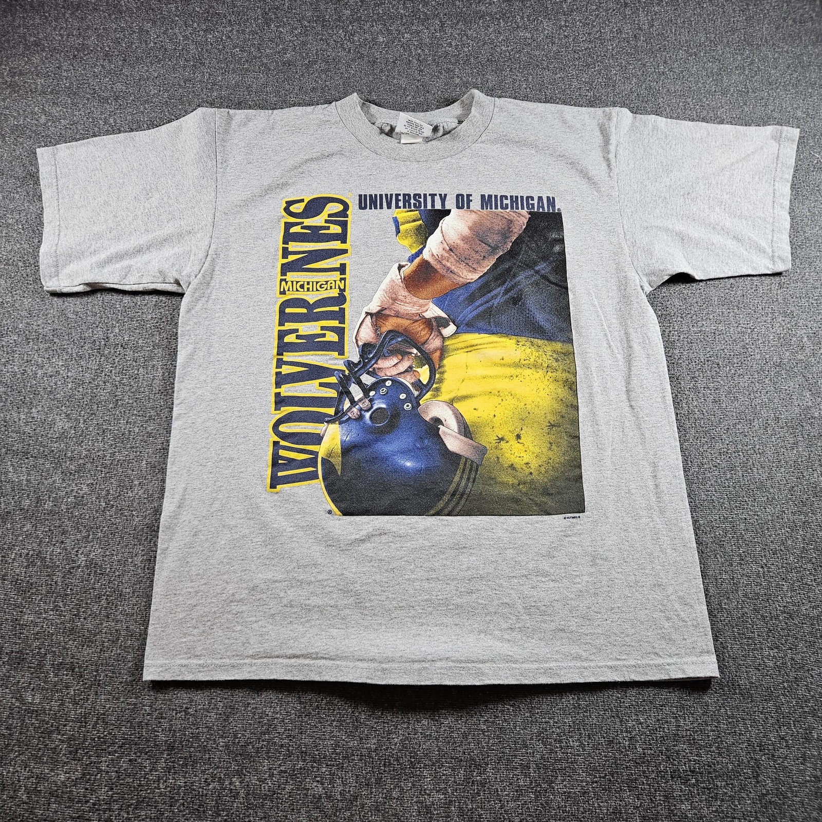 Vintage Michigan Wolverines Shirt Mens XL Gray NCAA Football Lee Sport 90s