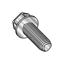 3/8"-16 x 1 in Hex Hex Machine Screw, Plain Steel, 250 PK, 3716RW188