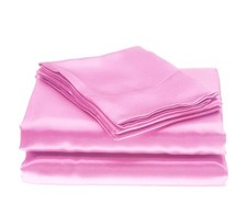 Bedify Bedding 100 Pure Silk Satin Sheet Set 4Pcs Silk Fitted Sheet 15 Deep