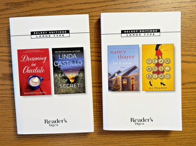 LARGE PRINT Lot of 2 Reader's Digest Select Editions Soft  Books 2021  #1 & #4
