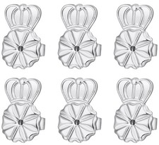 Earring Backs Lifters,3 Pairs Secure Earring Backs for Droopy Ears,Adjustable...