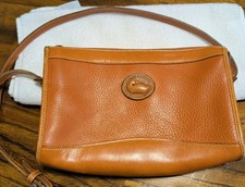 Vintage Dooney  Bourke All Weather British Tan Colored Leather Crossbody...