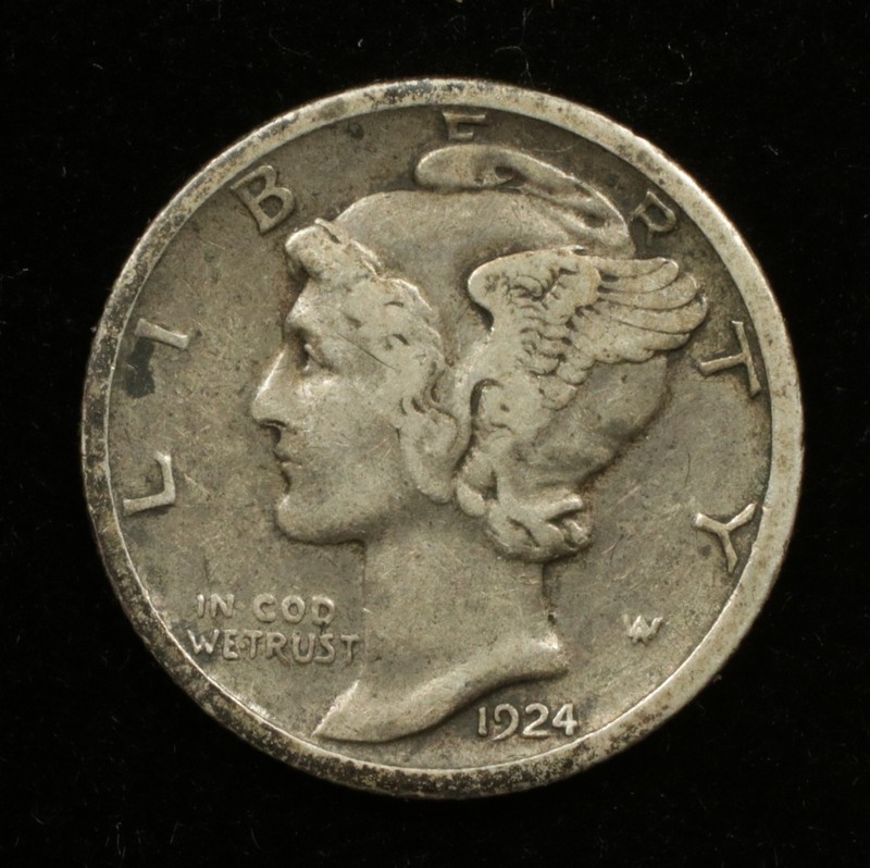1924-S Mercury Dime 10C Silver VF Raw (#SLC00431)