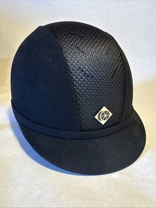 Charles Owen AYR8 Plus Round Equestrian Riding Helmet 7 1/4 59 Cm Black Vented