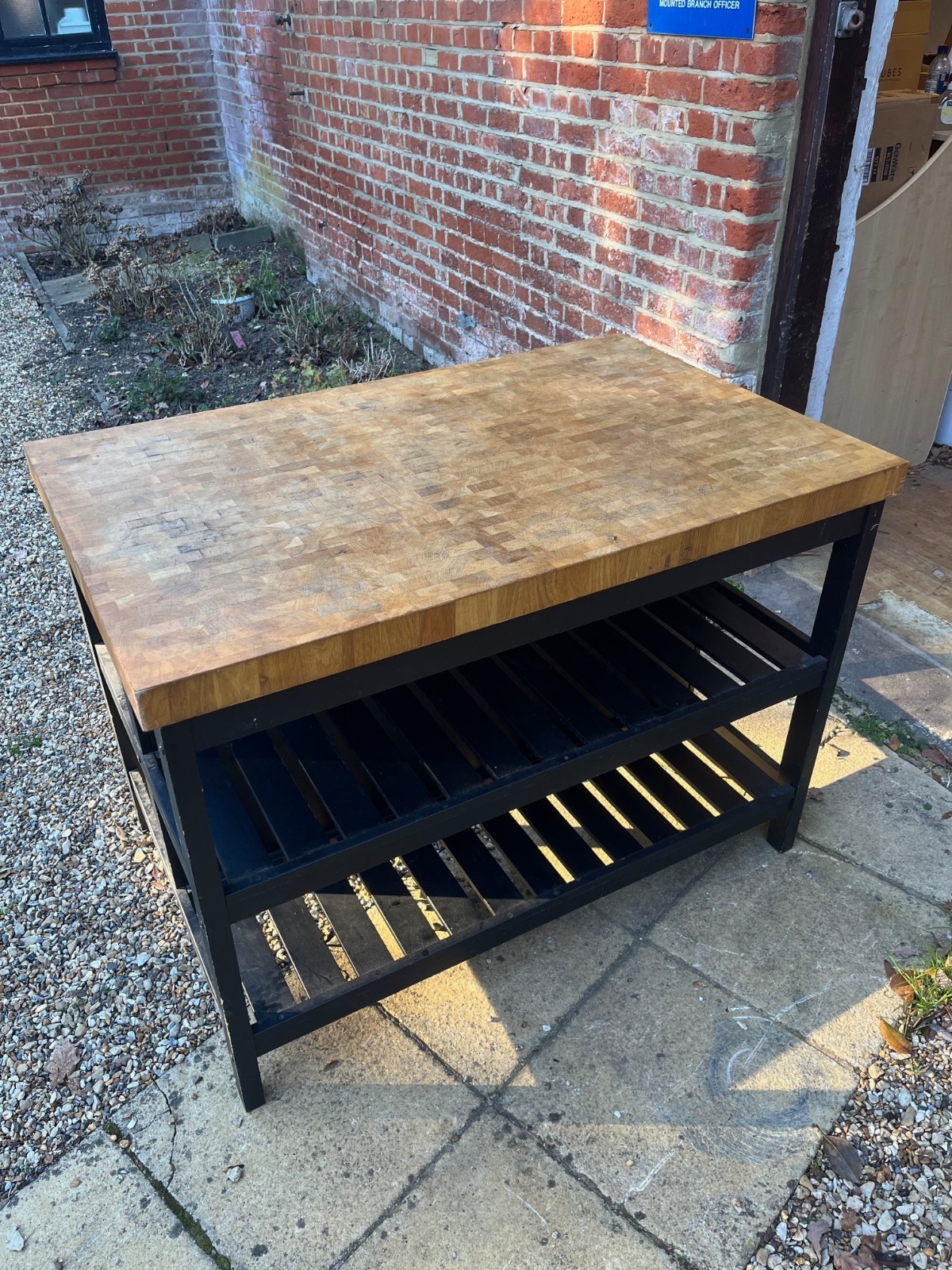 IKEA Vadholma Kitchen Island Black/Oak
