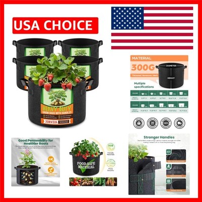 Versatile 5 Gallon Garden Grow Bags - Reusable Planters for Healthy Roots