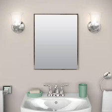 16.1 In. W. X 20.1 In. H Rectangular Plastic Medicine Cabinet with Stainless Ste