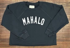 WHEAT Women’s Size Large Mahalo Crew Neck Sweater Pull Over Made in USA