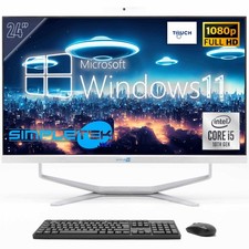 All IN One 24 " FHD Touch i5 10  Gen WIN11 RAM 32GB SSD 2TB PC Fixed Webcam 2K