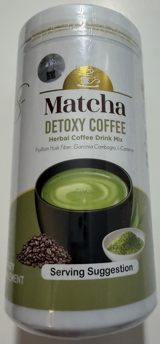 LuxeSlim Matcha Detoxy Coffee Drink Mix 500g Psyllium Garcinia L-Carnitine  | eBay