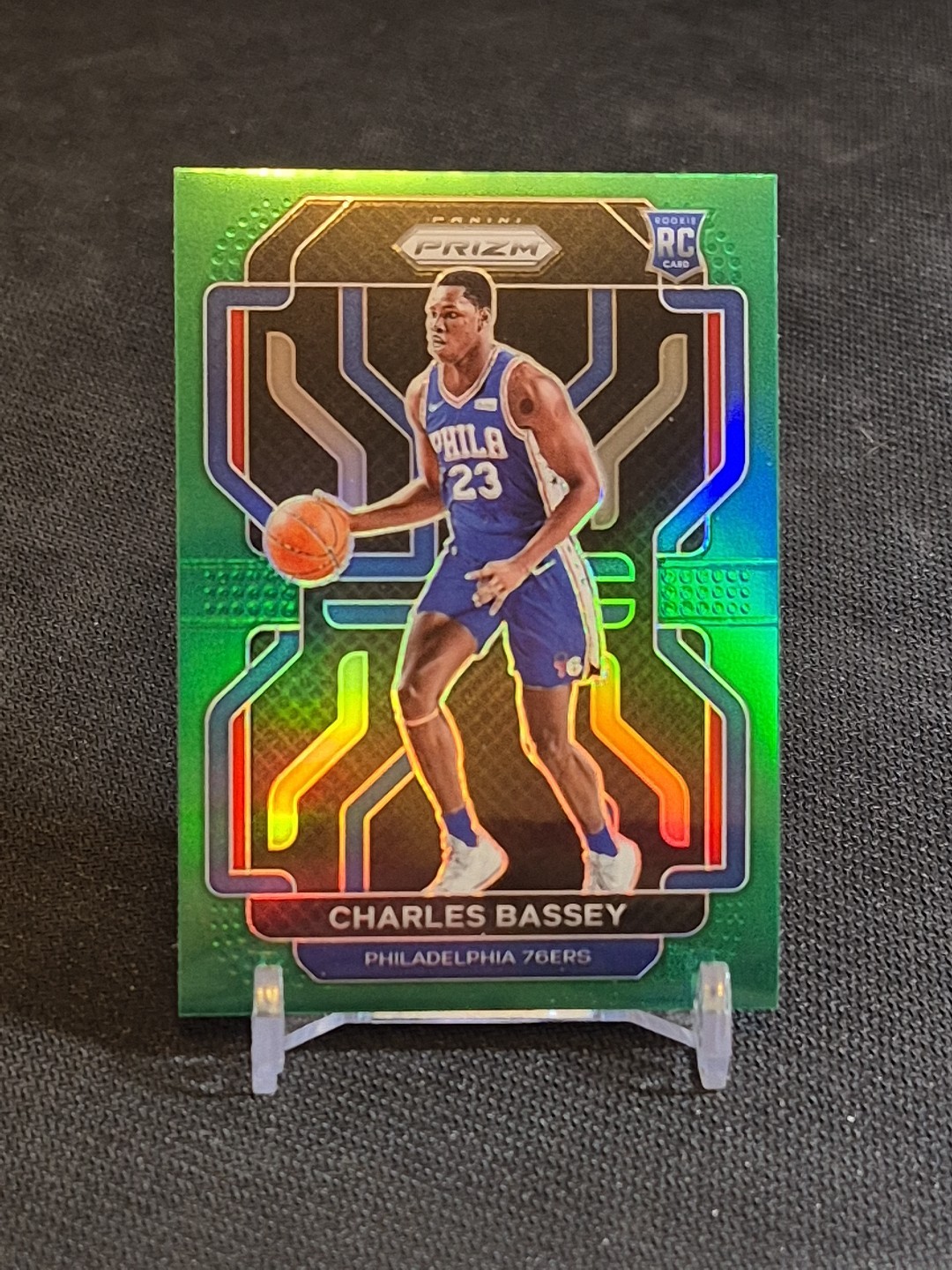 2021-22 Panini Prizm #304 Charles Bassey Rookie Green Prizm Philadelphia 76ers