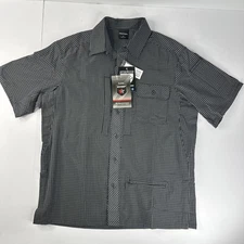 Propper Men  Covert Dress Shirt Size M Black Tactical Conceal Carry Short Sleeve