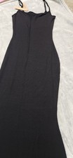 NWT Skims Medium Black Onyx Soft Lounge Long Slip Dress AP-DRS-0596