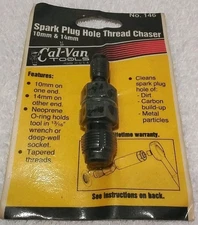 CAL-VAN TOOLS #146 10mm&14mm SPARK PLUG HOLE THREAD CHASER USA 🇺🇸