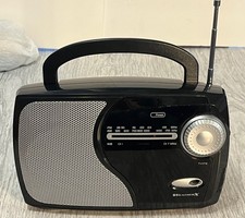 WeatherX WR282B AM/FM Weather Radio Battery Operated Portable with Batteries