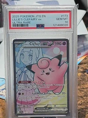 2025 POKEMON JTG EN-JOURNEY TOGETHER ULTRA RARE #173 LILLIE'S CLEFAIRY EX PSA 10