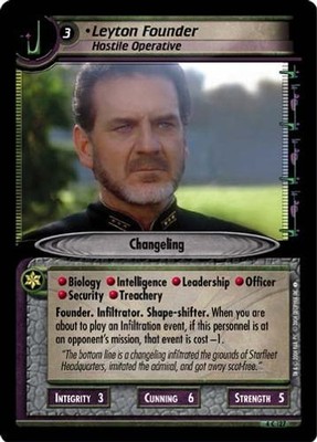 Leyton Founder, Feindlicher Agent - Necessary Evil - Star Trek CCG 2E