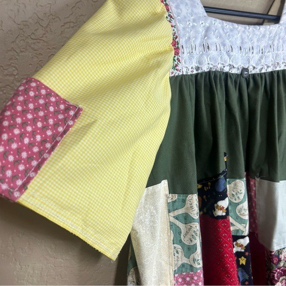 Handmade Boho Patchwork Aline dress medium with p… - image 3