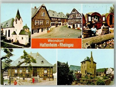 38143366 - 6228 Hattenheim Pfarrkirche St. Vincentius Burg Marktplatz