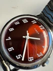 Timex Vintage 1974 Mercury 33MM Ruby Red Wind Up Watch Runs Good