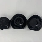 Vintage  Arcoroc Coquillage Black Milk Glass Sea Shell 3Piece  2 Bowl  1 Sm Bowl