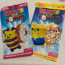 Bears vs Donuts BvD 4  Beanbag Plush You Pick Cats vs Pickles Bear Donut