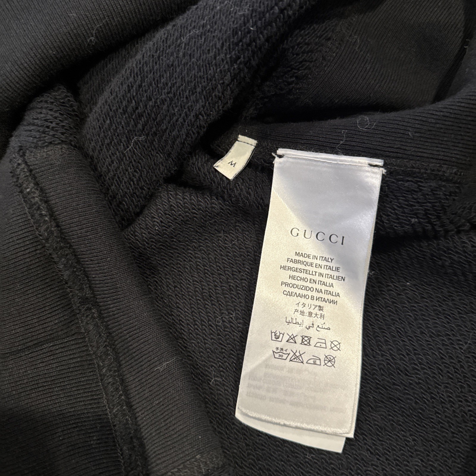 GUCCI Interlocking Logo Pullover Hoodie Black Vin… - image 5