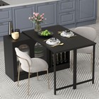 360° drehbarer Kücheninsel mit Ausziehbarer Bartisch, Küchenschrank Sideboard