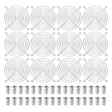 12 Pcs 110mm Fan Finger Grill Metal Ventilation Grill Cover with Screws, Silver