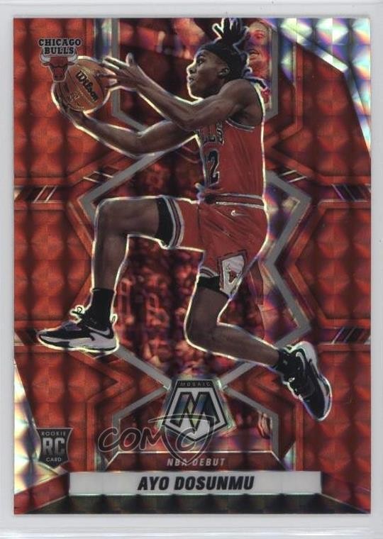 2021-22 Panini Mosaic NBA Debut Red Prizm Ayo Dosunmu #279 Rookie RC 0o2b