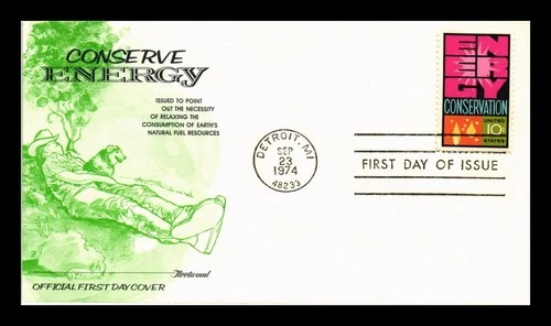 DR JIM STAMPS US COVER ENERGY CONSERVATION FDC SCOTT 1547 FLEETWOOD CACHET