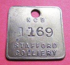 A nice square Stafford Colliery embossed pit check