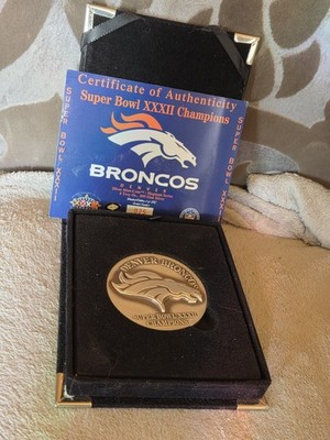 Highland Mint Coin 4 Oz 999 Silver Denver Broncos Super Bowl XXXII