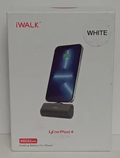 iWALK LinkPod 4 Docking Battery for iPhone 4500mAh White Portable - NEW