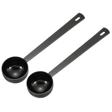 2Pcs Measuring Spoon, 20ml Long Handle Table Scoop Teaspoon, Black