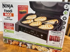 Ninja 6-in-1 MAX Indoor Grill & Air Fryer: 3.8L, Low Smoke, Grey/Silver, DG551UK