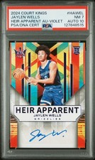 2024 PANINI COURT KINGS HEIR APPARENT AUTO JAYLEN WELLS 13/49 PSA 7 AUTO 10
