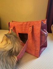 Chelsea Paws Pink Fabric Pet Carrier Bag w/ Mesh Window, Padded Interior