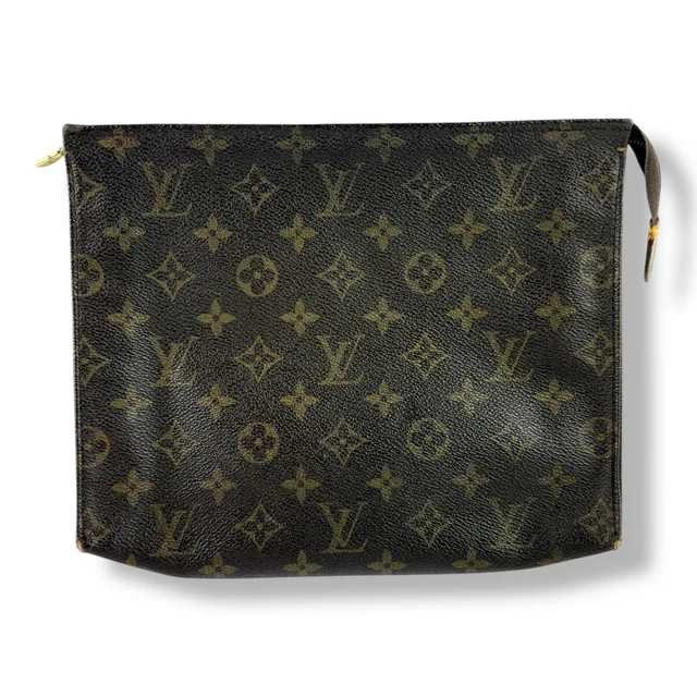 Louis Vuitton Vintage Brown Monogram Toiletry Pouch 26 Bag